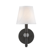  3500-1W RBZ-CWH - Waverly 1 Light Wall Sconce in Rubbed Bronze with Classic White Shade